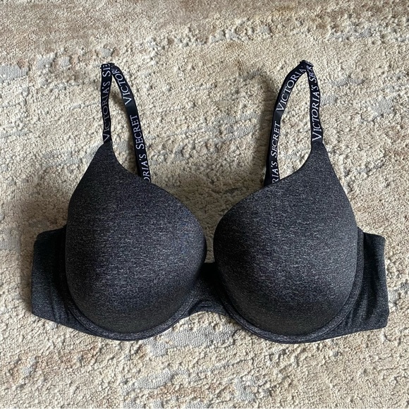 Victoria’s Secret So Extreme Lift Push Up Peach Bra Logo Straps Lingerie: 38C - Picture 7 of 7